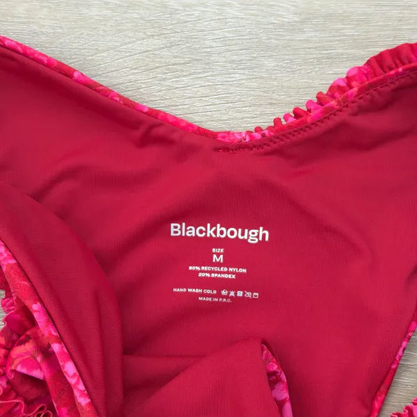 Blackbough Red and Pink Bikini Bottoms Amelia Frilled Cheeky Bottoms/Flowerbomb - Image 3