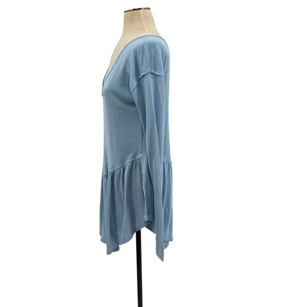 Free People We The Free Rose Petal Tee Shirt Long Sleeve‎ Blue Size Large - Image 7