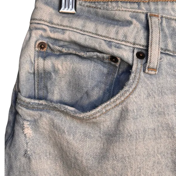 Abercrombie & Fitch 90s Relaxed High Rise Jeans Distressed Light Wash‎ 27 - Image 5