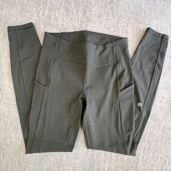 Lululemon Speed Up Tight Women 6 Legging‎ Full On Luxtreme Olive High Rise Yoga - Image 2