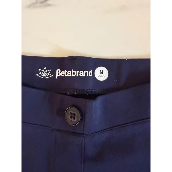 Betabrand Navy Blue Yoga Dress Pants Bootcut Women Medium Tall Long W0104-NY - Image 4