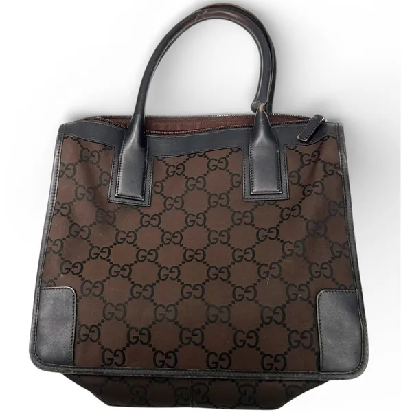 Gucci Set bag Wallet Dust bag brown canvas GG monogram tote Purse Top Handel - Image 2