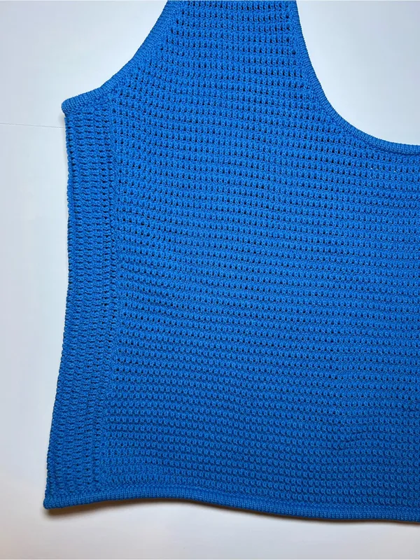Frame Blue Knit Crop Tank - Women size medium - Image 5