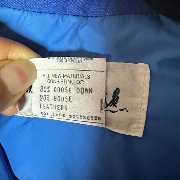Rocky Mountain Down Vintage Goose Down Puffer Vest Blue Small - Image 6