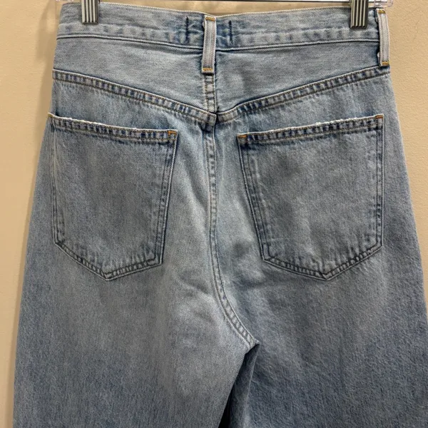 AGOLDE Criss Cross Upsized Jean in Suburbia Distressed Light Wash Size 26 Casual - Image 6