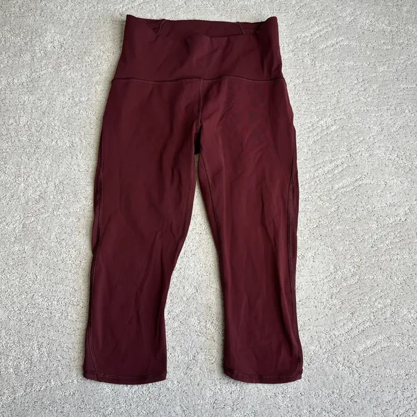 Women's Lululemon Size 6 Train Times Crop‎ 17" Leggings Running Gym Athletic - Image 3