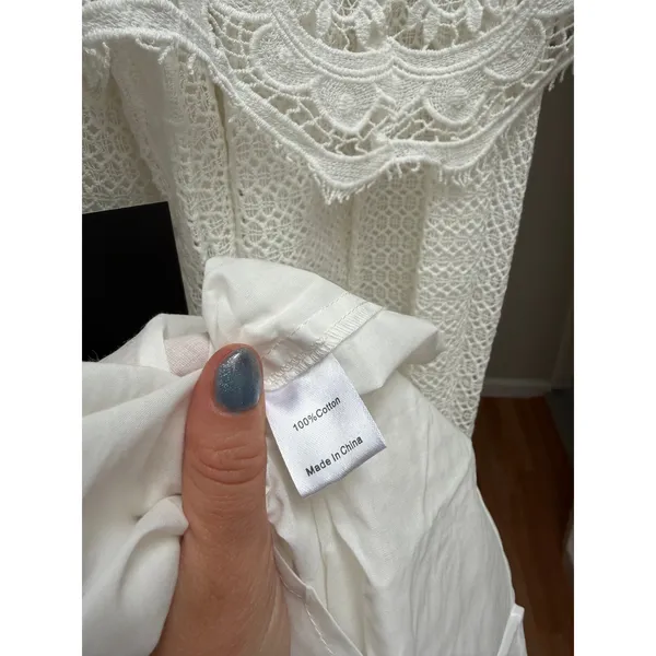 NEW Tuckernuck White Lace Avalon Maxi Dress Size XS - Image 6