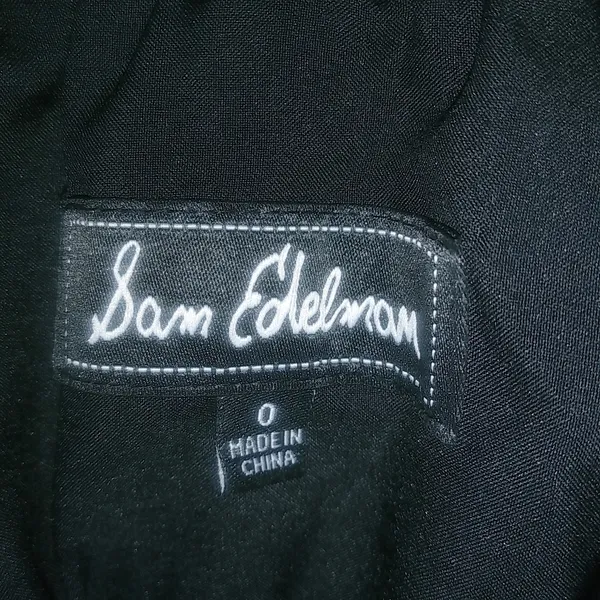 Sam Edelman 0 XS Silk Butterfly Off the Shoulder Black Dress - Image 7