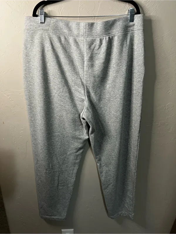 Lands’ End Serious Sweats Gray Straight Leg Cozy Lounge Sweatpants - Image 6