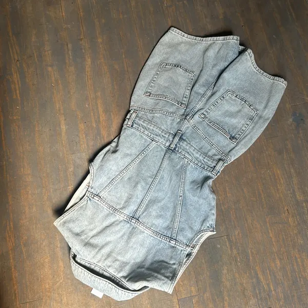 NWT Topshop‎ Kort Denim Romper Size 4 - Image 11