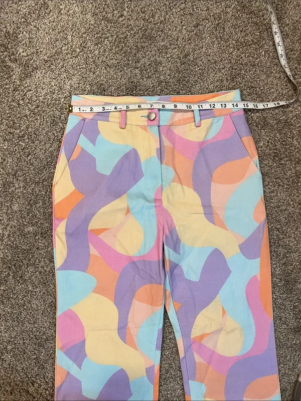 Peppermayo Colorful Print Pants NWOT US Size 4 - Image 7