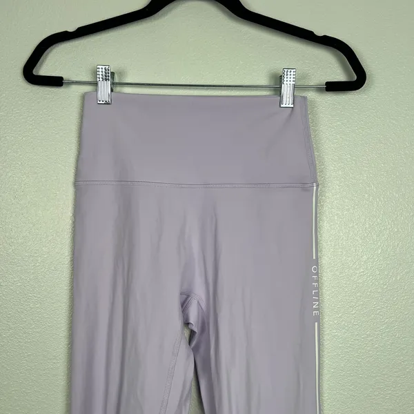 Aerie Offline Women's Athletic 7/8 Leggings Lilac‎ Sz M - Image 2