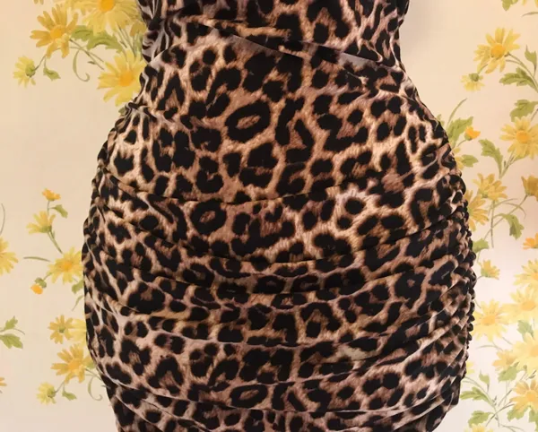 Leopard print bodycon midi dress size M Multi Size M - Image 6