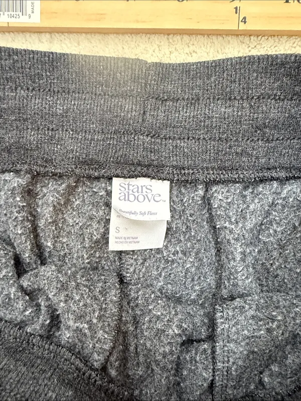 Stars Above Charcoal Gray Lounge Drawstring Shorts Size Small - Image 5
