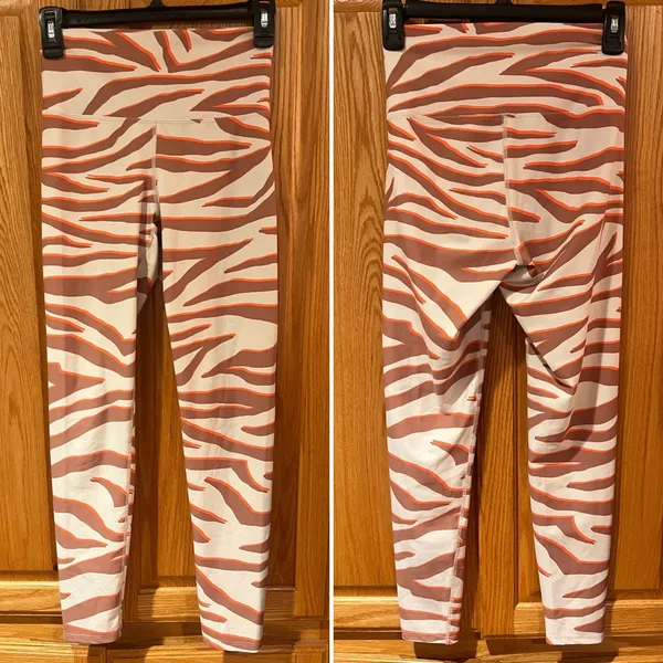 Beach Riot Sport Piper‎ High Rise Stretch Leggings in Cloud Cream Zebra Size XS - Image 5