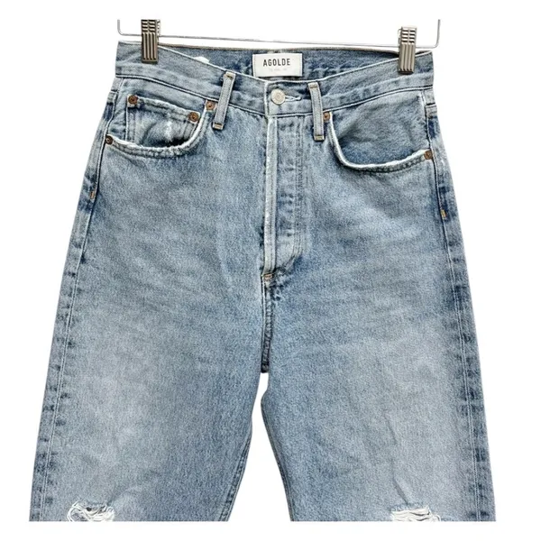 AGOLDE 90s Distressed Straight Leg Jeans Size 23 - Image 3