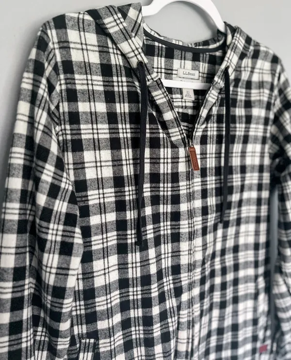 L.L.Bean Plaid Zip Up - Image 2