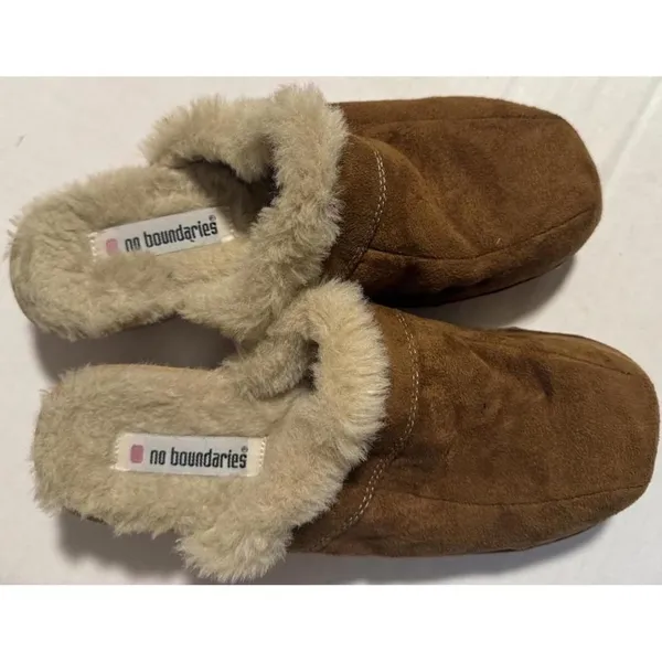 Vintage Y2K‎ No Boundaries Sueded Mule Boho Wooden Clogs 8.5 - Image 5