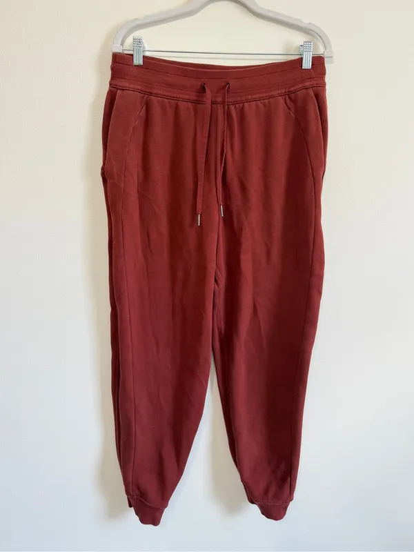 Lululemon Scuba High Rise Jogger Size 10 Terracotta Burnt Orange Fleece Pants - Image 2