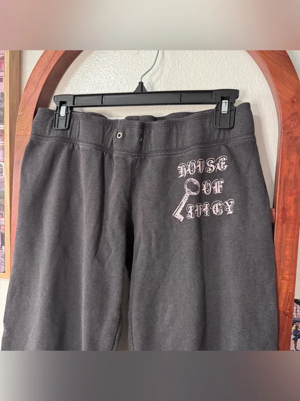 Juicy Couture Y2K Vintage House of Juicy Low Rise Sweatpants Wide Leg - Image 2