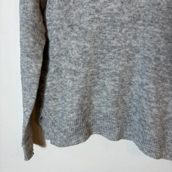 Banana Republic Turtleneck Sweater Size Medium Gray Long Sleeve Wool‎ Blend - Image 3