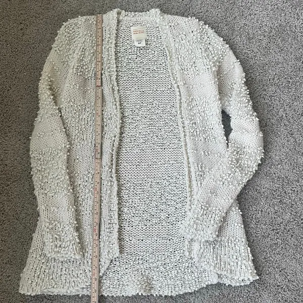 Billabong Designers Closet Womens Small Cozy Cardigan Nobby Cream Sweater - Image 7