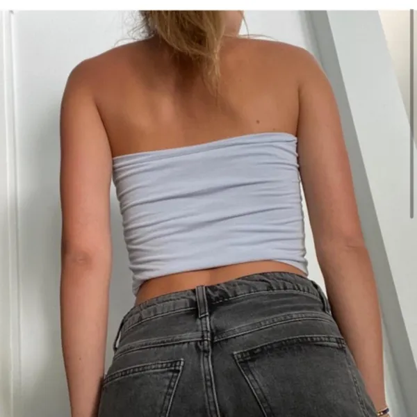 Vintage Brandy Melville Baby Blue Tube Top - Image 2