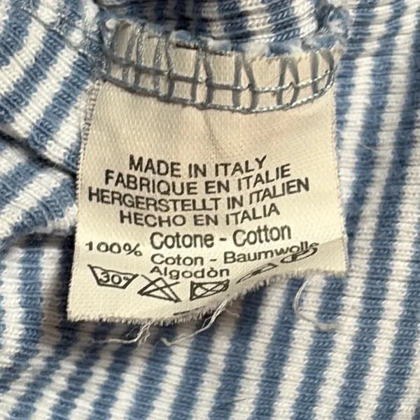 Brandy‎ Melville Navy Striped Short Sleeve Top Cotton One Size EUC - Image 5