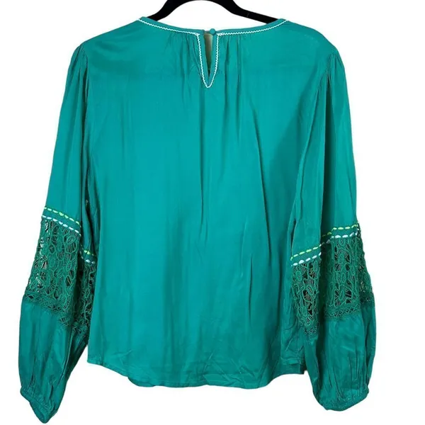 Anthropologie Blink London Sunshine Peasant Top Blouse Size Medium - Image 9