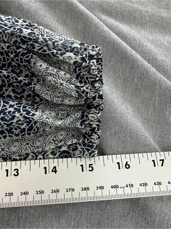 Abercrombie Women’s XS Blue Cream Boho Print Maxi Dress Long Sleeve Boho - Image 8