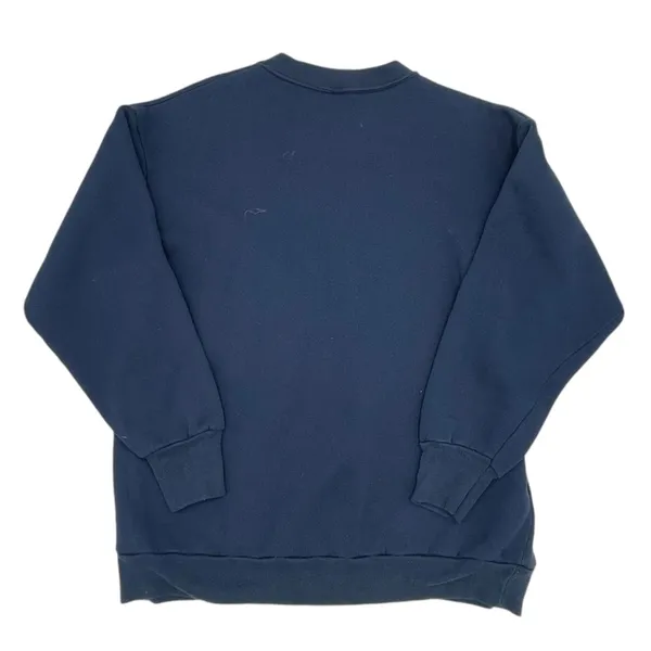Vintage 90s 1995 Total Brat See If I Care Sweatshirt Navy Blue Crewneck Size XL - Image 2