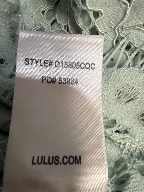 Lulus Light Blue Floral Lace Open Back Mini Dress NWT - Image 5