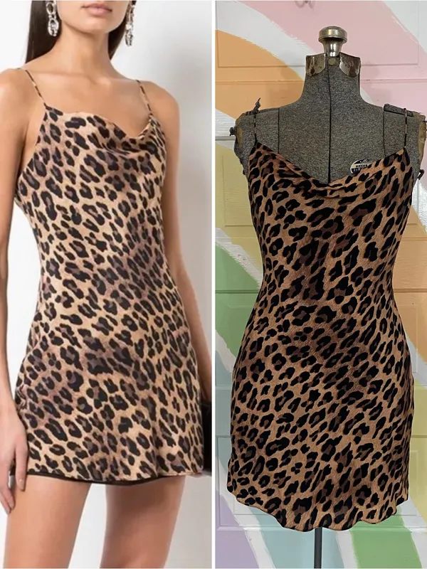 Alice + Olivia Harmony Leopard Print Mini Slip Dress Sz 0 🧡🎀 - Image 3