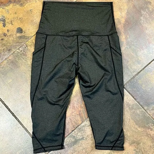 Maacie Maternity High Rise Gray Athletic Leggings M - Image 6