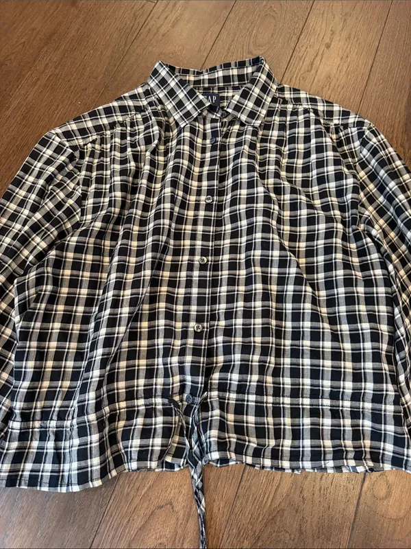 GAP Women’s Black Flannel Elasticated Waist Top Size Medium - C71-013 - Image 4