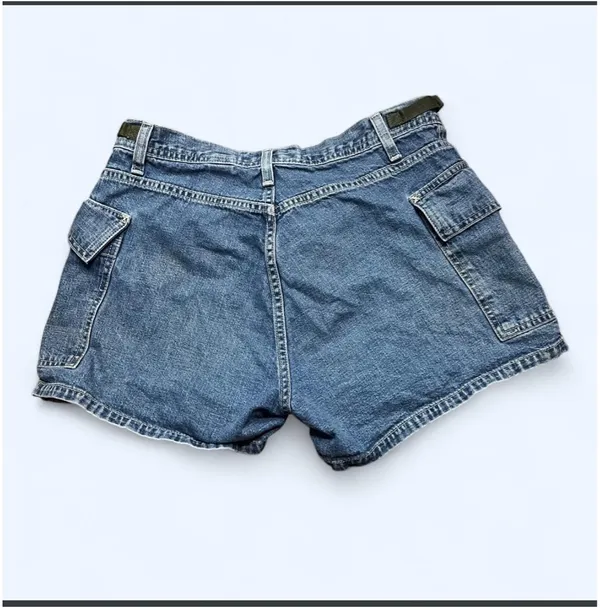90s Abercrombie cargo shorts 100% cotton - Image 2