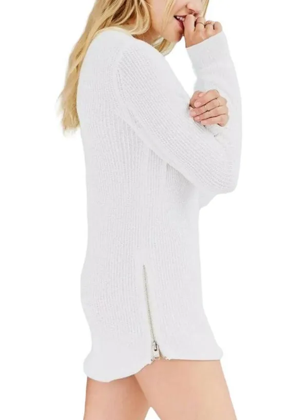 Unif X Urban Outfitters Pullover Waffle Knit Sweater - Cream - Small - Image 8