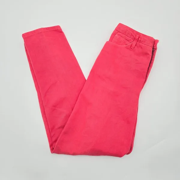 Marigail Mathis Pink Straight‎ Tapered Vintage Y2K Boho Denim Jeans Pants 12 - Image 3