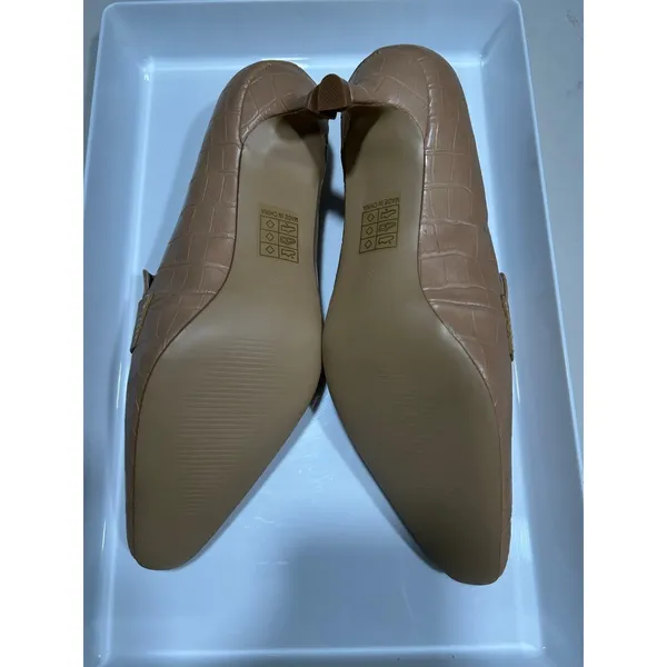 NEW Journee Collection Tan Faux Alligator Celina Pumps 8 $95 - Image 6