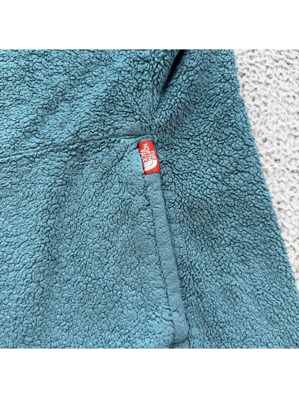 The North Face Women’s Sherpa Quarter Zip Fleece Pullover Teal Blue Gorpcore L - Image 7