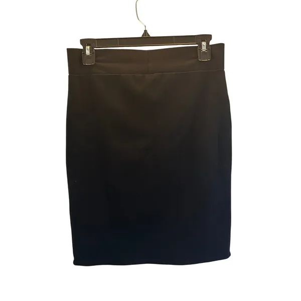 Fabletics black stretch Ponte knit straight skirt Medium business career - Image 3