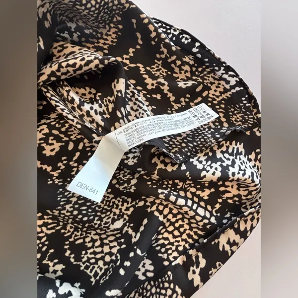 ZARA Black and Cream Printed Mini Slip Dress NWT Size‎ M - Image 9