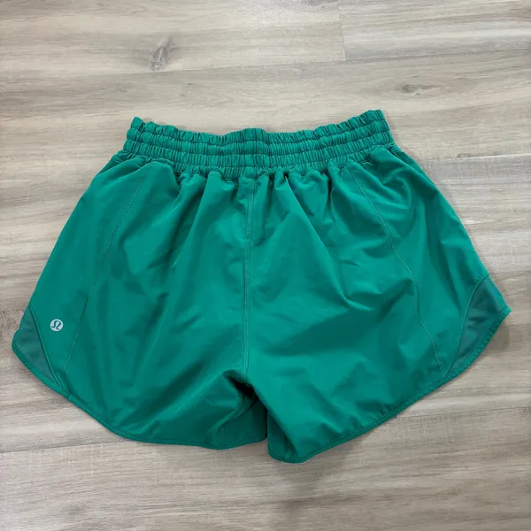Lululemon Hotty Hot High-Rise Lined Short 4" Cascadia Green Women Size 6 - Image 3