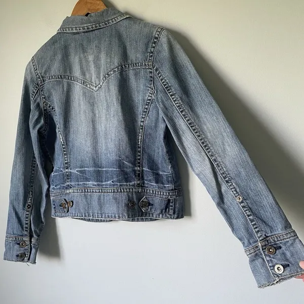 Vintage Silver Jeans Denim Jacket Coat y2k 2000's Blue Cotton Women's Small - Image 4