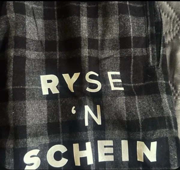Ryse 'N Schein black and gray plaid sweatpants Size L - Image 3