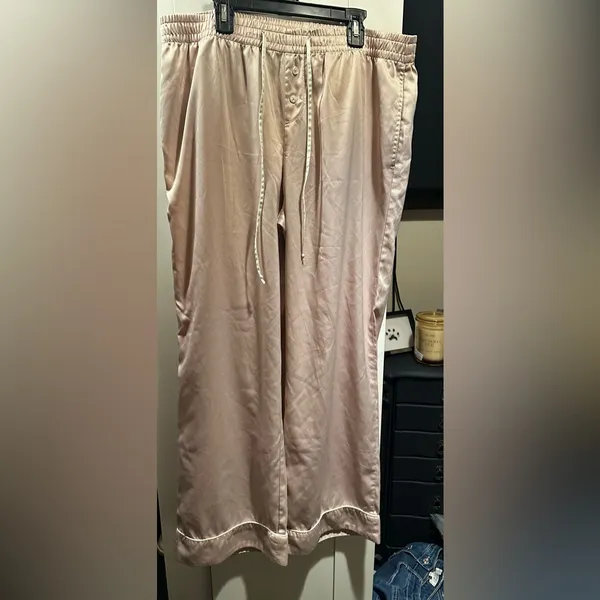 Abercrombie & Fitch Satin Sleep Pants- Blush - Image 2