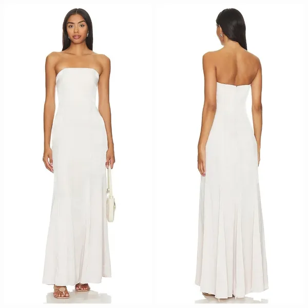 Lovers and Friends Micah Gown in Champagne Beige - Image 2