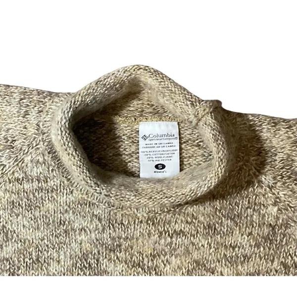 Vintage Columbia Women's Turtleneck Sweater Wool Blend Small - Image 6