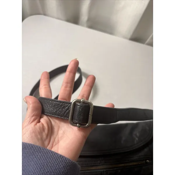 The Sak Black 100% Leather‎ Purse Handbag Bag Magnetic Flap Foldover Soft - Image 10