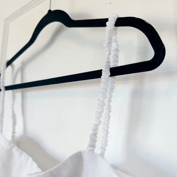 Reformation‎ | Amaya Strappy Open-Back 100% Linen Top in White - Image 7
